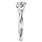 Anillo de Compromiso Solitaire Torcido de Oro Blanco