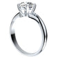 Anillo de Compromiso Solitaire Torcido de Oro Blanco