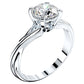 Anillo de Compromiso Solitaire Torcido de Oro Blanco