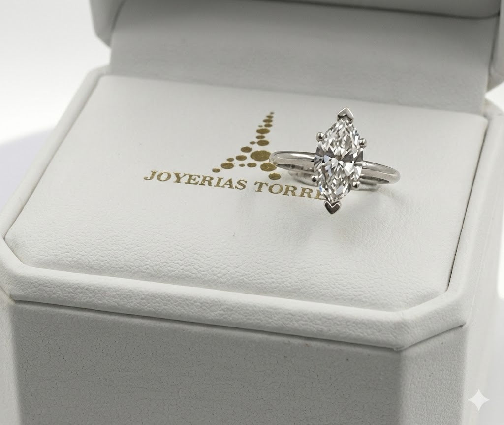 Anillo de compromiso Marquise Brillant 2.01 CTW 14K