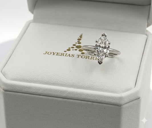 Anillo de compromiso Marquise Brillant 2.01 CTW 14K