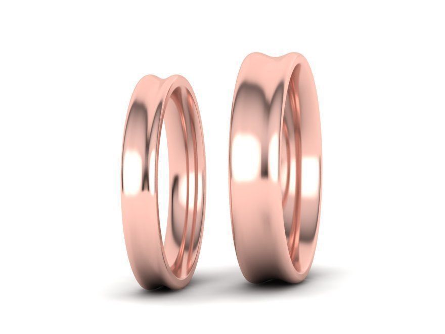 Juego de Argollas Comfort Fit de Oro 14k