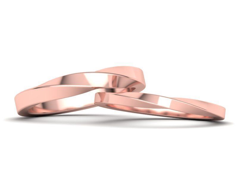 Juego de Argollas Mobius de Oro 14k