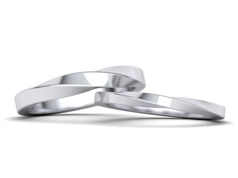 Juego de Argollas Mobius de Oro 14k