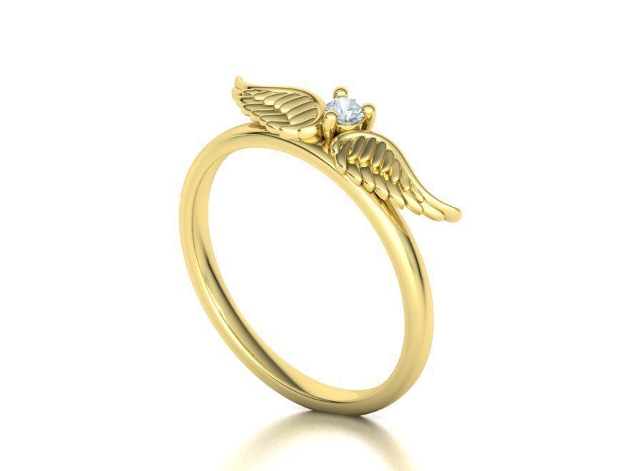 Anillo de alas de diamante