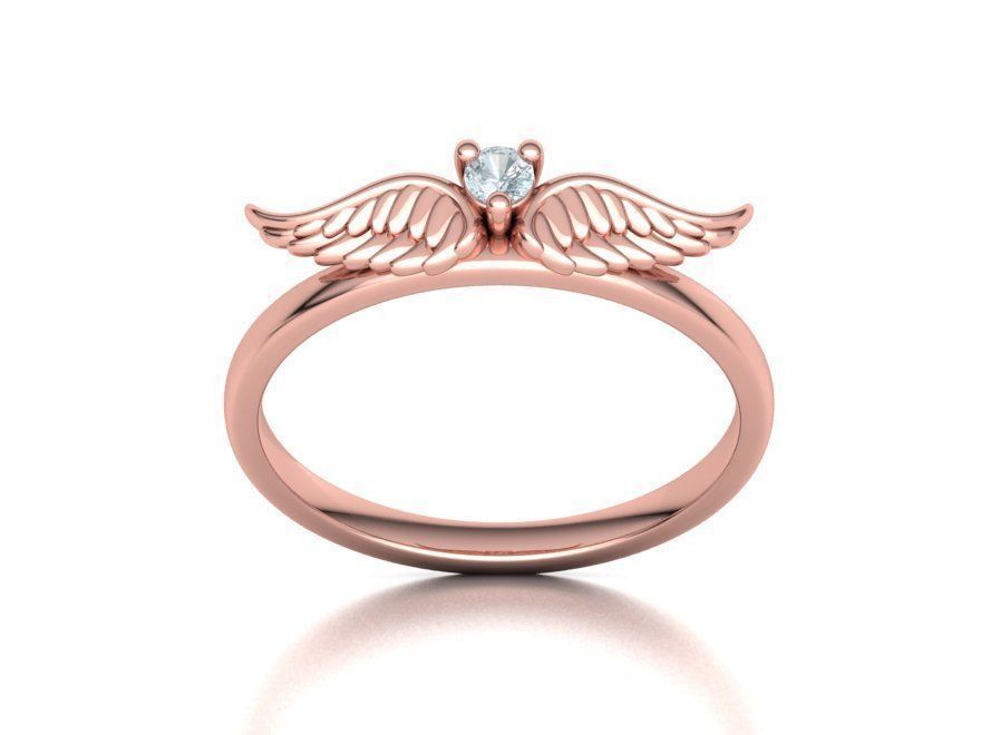 Anillo de alas de diamante