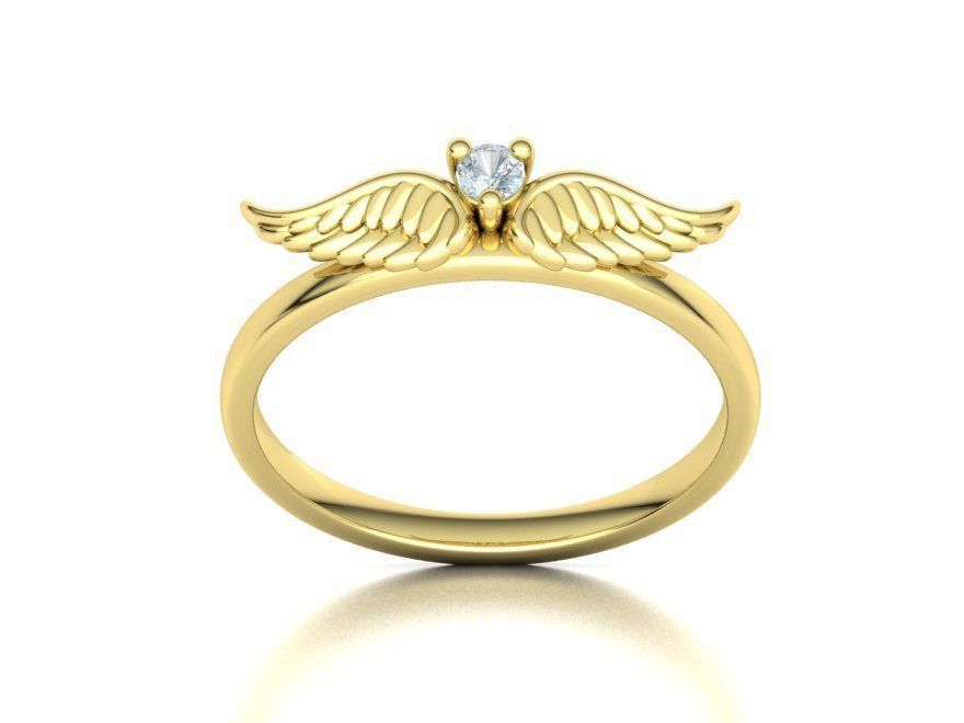 Anillo de alas de diamante