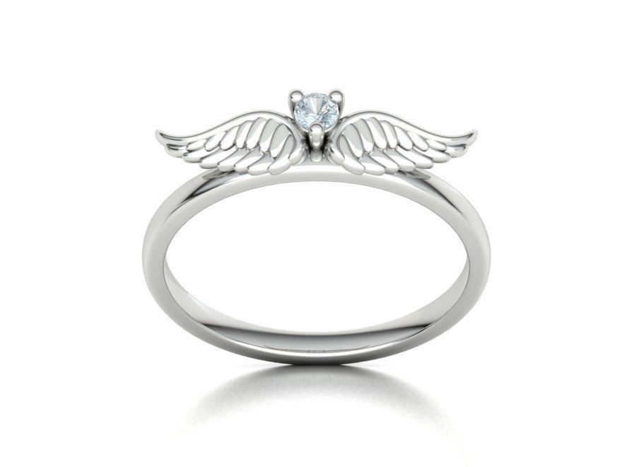 Anillo de alas de diamante