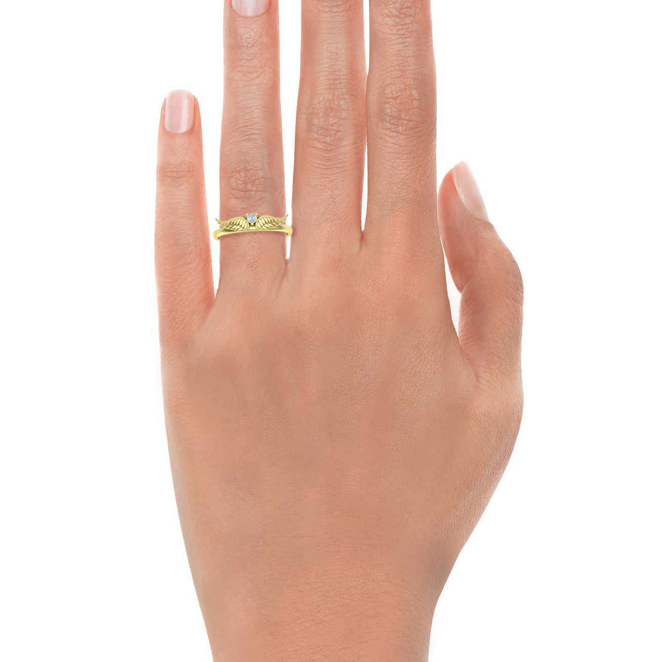 Anillo de alas de diamante