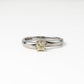Anillo de Compromiso en Oro Blanco 14k con Diamante Central a 4 Uñas