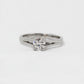 Anillo Solitario en Oro Blanco 14k Con Diamante Natural Montado a 4 Uñas