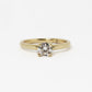 Anillo Solitario en Oro Amarillo 14k con Diamante Montado a 4 Uñas