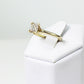 Anillo Solitario en Oro Amarillo 14k Con Diamante GIA Corte Princesa
