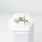 Anillo Solitario en Oro Amarillo 14k Con Diamante GIA Corte Princesa