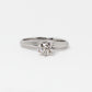Anillo Solitario en Oro Blanco 14k Con Diamante Natural Montado a 6 Uñas