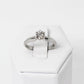 Anillo Solitario en Oro Blanco 14k Con Diamante Natural Montado a 6 Uñas