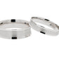 Hermosa Argolla Matrimonial de Oro Blanco de 10K de 6 y 4 mm