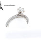 Anillo GIA con diamante en forma brillante
