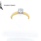 Anillo GIA con diamante en forma brillante