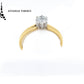 Anillo GIA con diamante en forma brillante