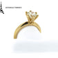 Anillo GIA con diamante en forma brillante