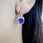 Aretes de Amatista con Incrustaciones de Diamante