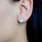 Aretes de oro con Incrustaciones de Diamante