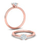 Anillo De Compromiso Four Claw con Solitario Oro 14k