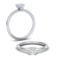 Anillo De Compromiso Four Claw con Solitario Oro 14k