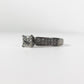 Anillo Solitario con Diamante Corte Princesa GIA  y Diamantes Latetales
