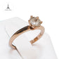 Anillo Tiffany Style Knife Edge, Oro Rosa Diamante GIA