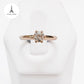 Anillo Tiffany Style Knife Edge, Oro Rosa Diamante GIA